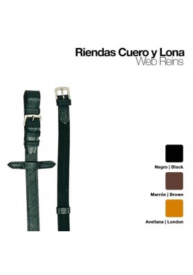 RIENDAS CUERO LONA 301