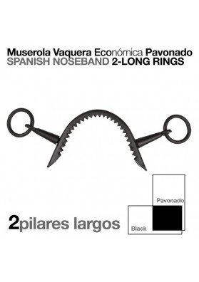 MUSEROLA VAQUERA ECO PAVONADO 2 PILARES LARGOS