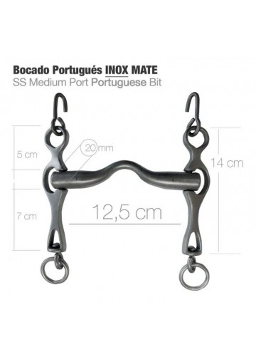 BOCADO PORTUGUÉS 2D INOX MATE 12.5cm