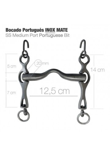 BOCADO PORTUGUÉS 2D INOX MATE 12.5cm