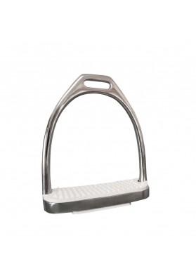 ESTRIBO INGLÉS INOX CON TACO A01-14K 12cm