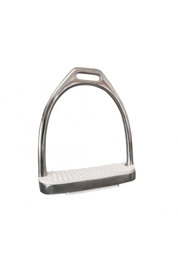 ESTRIBO INGLÉS INOX CON TACO A01-14K 12cm