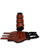 Protector trasero de cuero con neopreno 3 velcros