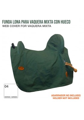 FUNDA LONA PARA VAQUERA MIXTA CON HUECO VERDE