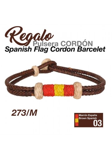 PULSERA CORDÓN 573M MARRÓN ESPAÑA