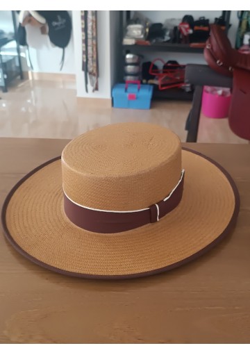 SOMBRERO CAÑERO FIBRA NATURAL PAPEL NDJ MEDIO LAZO