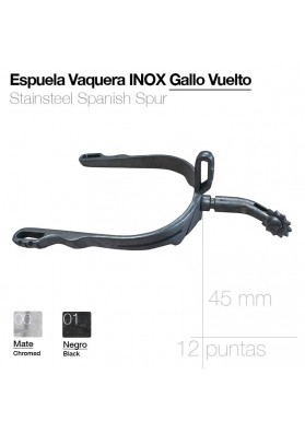 ESPUELA VAQUERA INOX GALLO VUELTO
