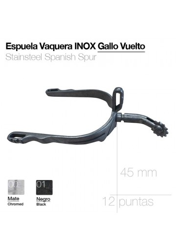 ESPUELA VAQUERA INOX GALLO VUELTO