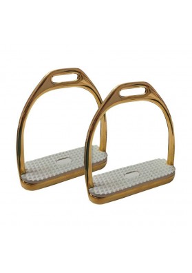 ESTRIBO DORADO CON TACO 12 CM