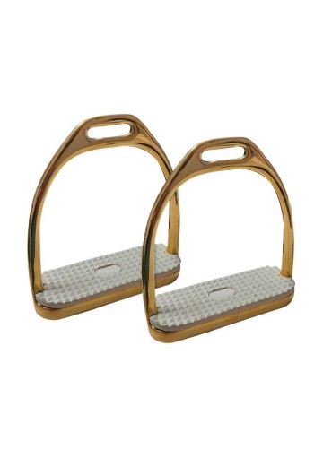 ESTRIBO DORADO CON TACO 12 CM