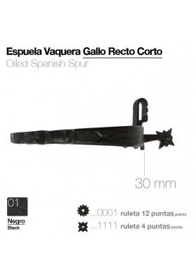 ESPUELA VAQUERA GALLO RECTO CORTO