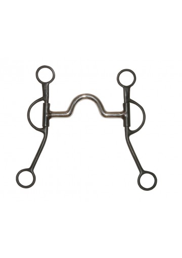 Bocado Natowa En Metal Negro Con Puente Alto