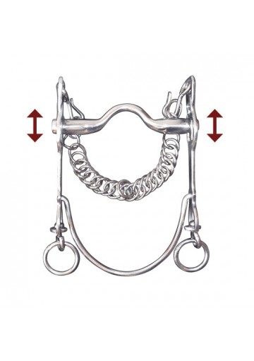 Bocado Vaquero Inox. Embocadura Movil Barra Curva